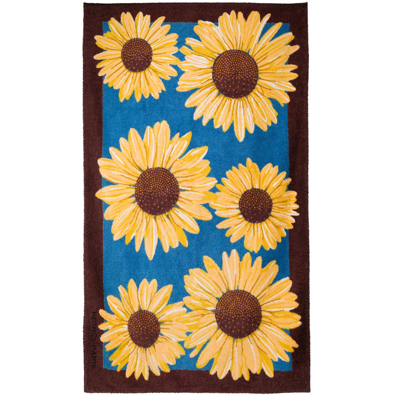 Hermes Sunflowers Cotton Beach Towel