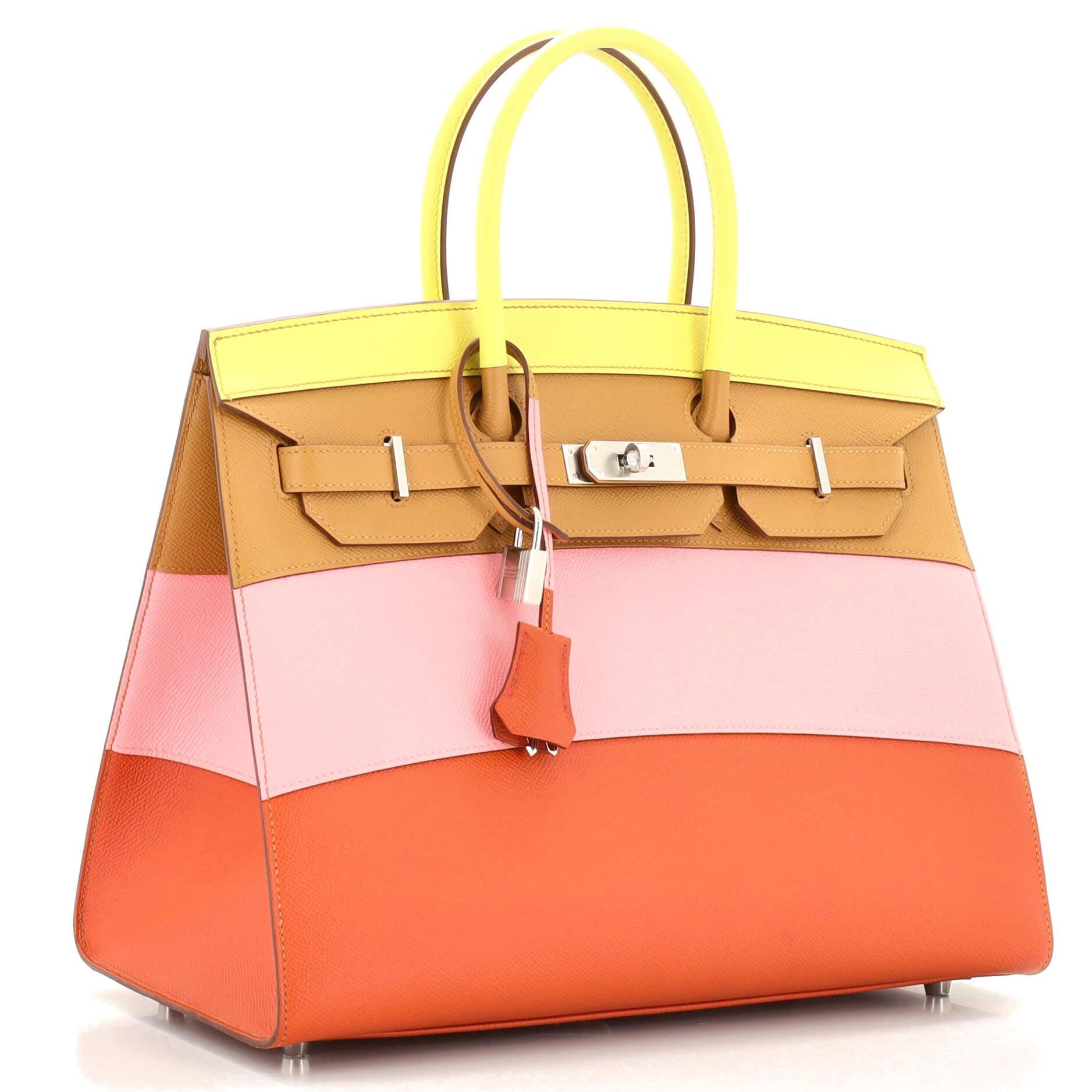 HERMÈS NEW Bolide 1923-30 Limited Edition Rainbow 'Sunrise' Top Handle Tote  Bag For Sale at 1stDibs