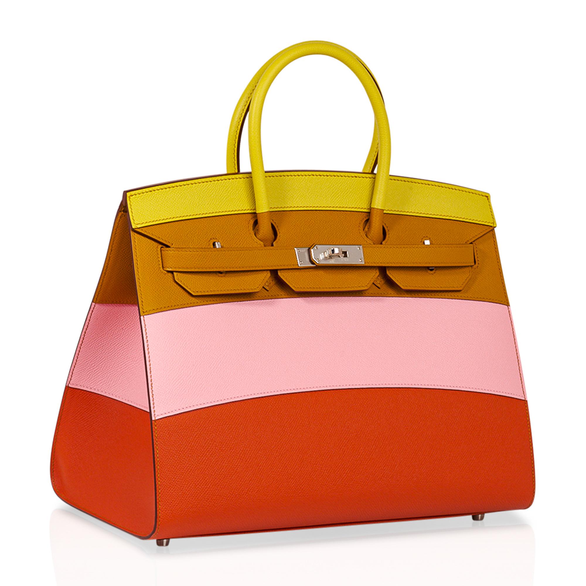  Hermes - Sac Sellier Birkin 35 édition limitée - Sunrise Rainbow Pour femmes 