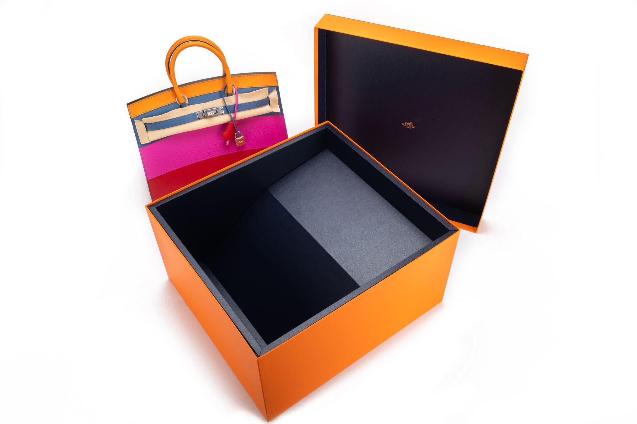 Hermes Sunset Rainbow Sellier Birkin 35 en vente 11