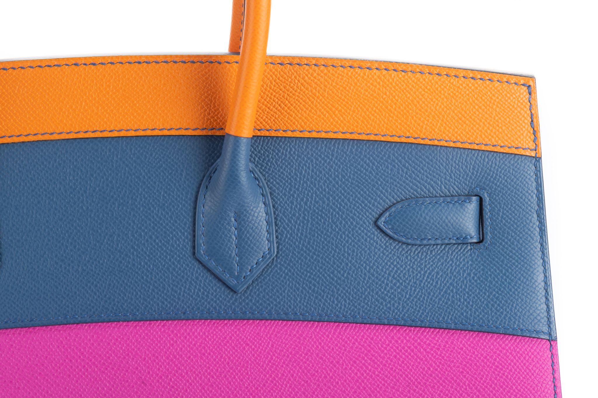 Hermes Sunset Rainbow Sellier Birkin 35 For Sale 1