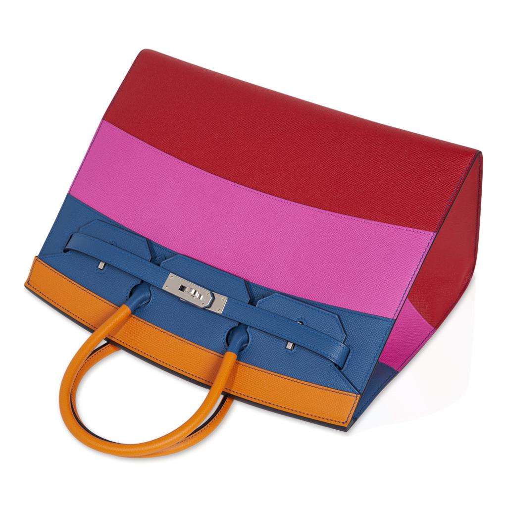 Bolso Hermes Sunset Rainbow Sellier Birkin 35 Edición Limitada en venta 4