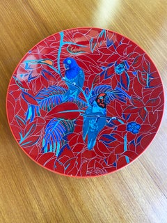 Hermès Superb lacquered wooden bowl signed