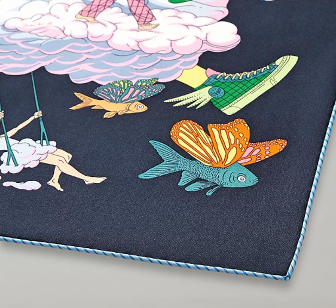 The Hermès scarf is an infinite source of creativity and storytelling that constantly evolves thanks to the new designs and color combinations offered each season.
This essential Hermès accessory complements any outfit. It can be worn many ways -