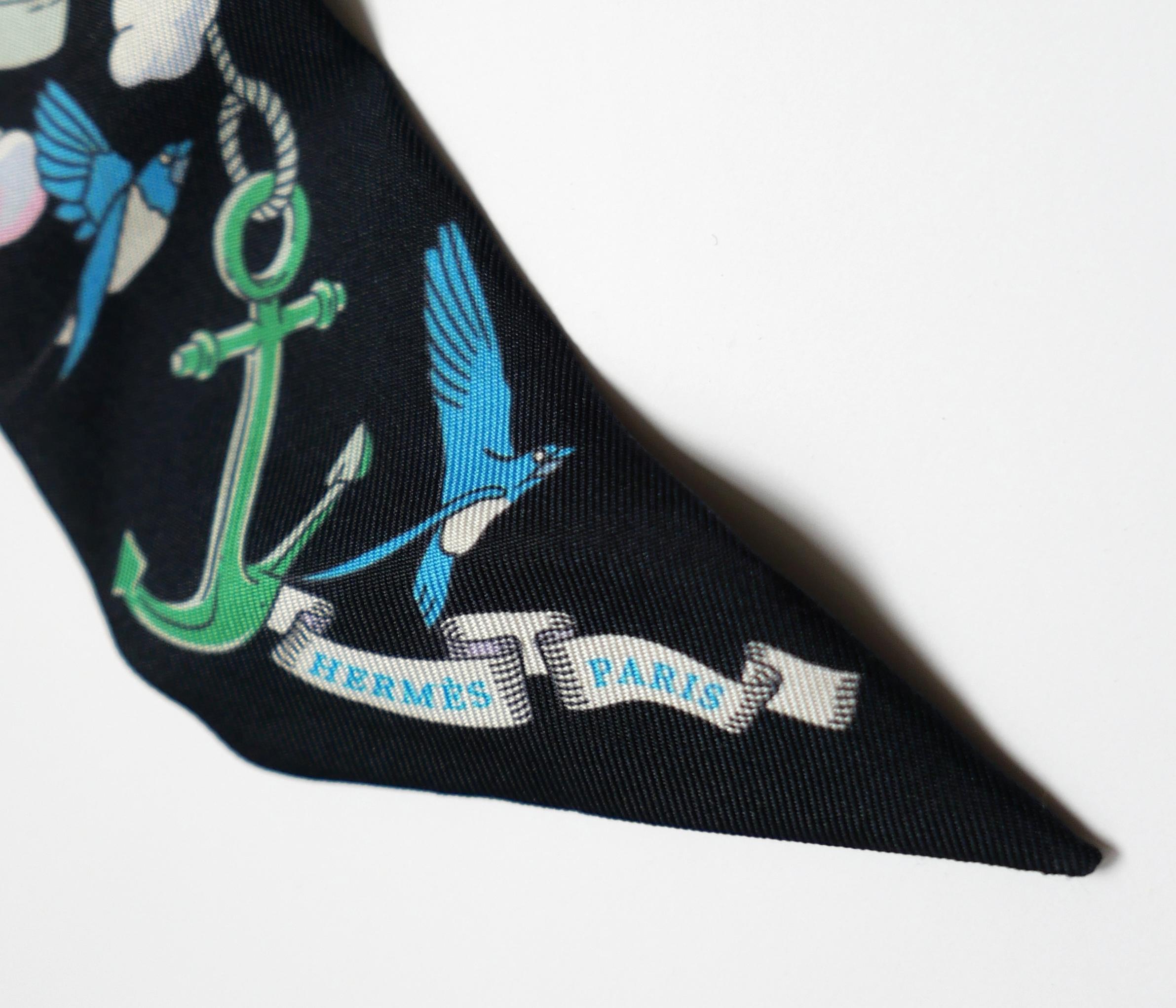 Donna Hermes Sur Mon Nuage Twilly Sciarpa 2020 in vendita