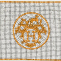 Hermes Sushi Plate Mosaique Au 24 Gold Tray Small Model Porcelain