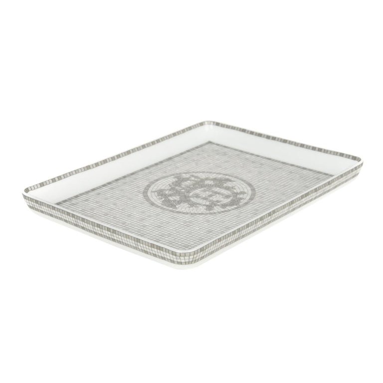 Hermes Sushi Plate Mosaique Au 24 Platinum Small Model Porcelain at 1stDibs hermes sushi tray