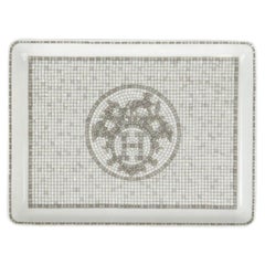 Hermes Plato Sushi Mosaique Au 24 Platino Pequeño Modelo Porcelana Nuevo c/Caja