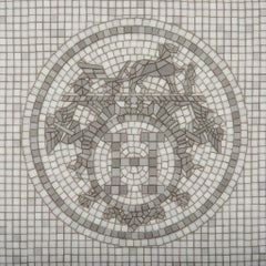 Hermes Sushi Plate Mosaique au 24 Platinum Square Model Porcelain