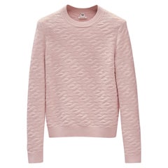 Hermes Maglione Loungewear Voyage Rose Petale Lana 40 / 8 Nuovo con Etichetta
