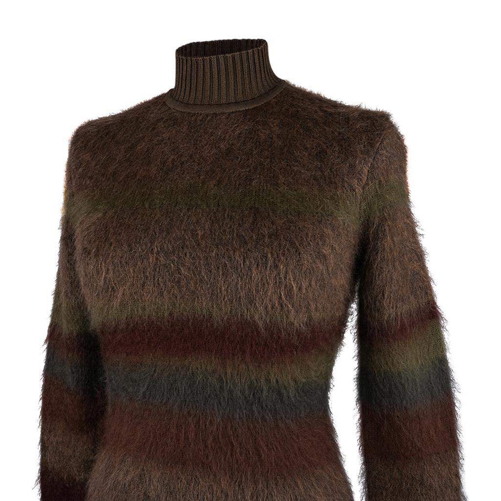 Women's Hermes Sweater Striped Wool / Mohair / Silk / Cashmere 36 / 4 For Sale