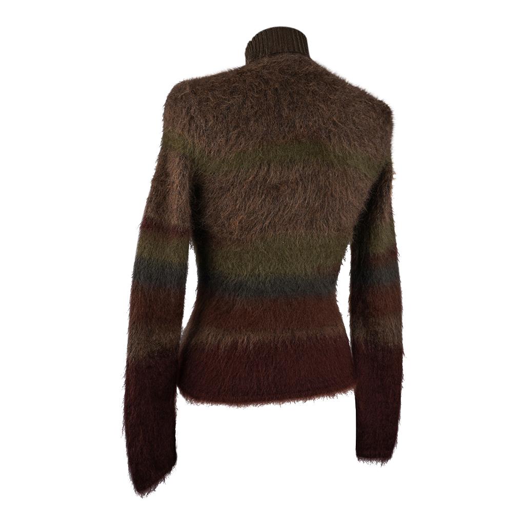 Hermes Sweater Striped Wool / Mohair / Silk / Cashmere 36 / 4 For Sale 1