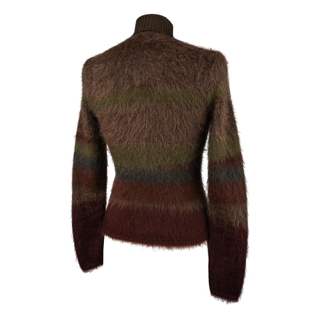 Hermes Sweater Striped Wool / Mohair / Silk / Cashmere 36 / 4 For Sale 3