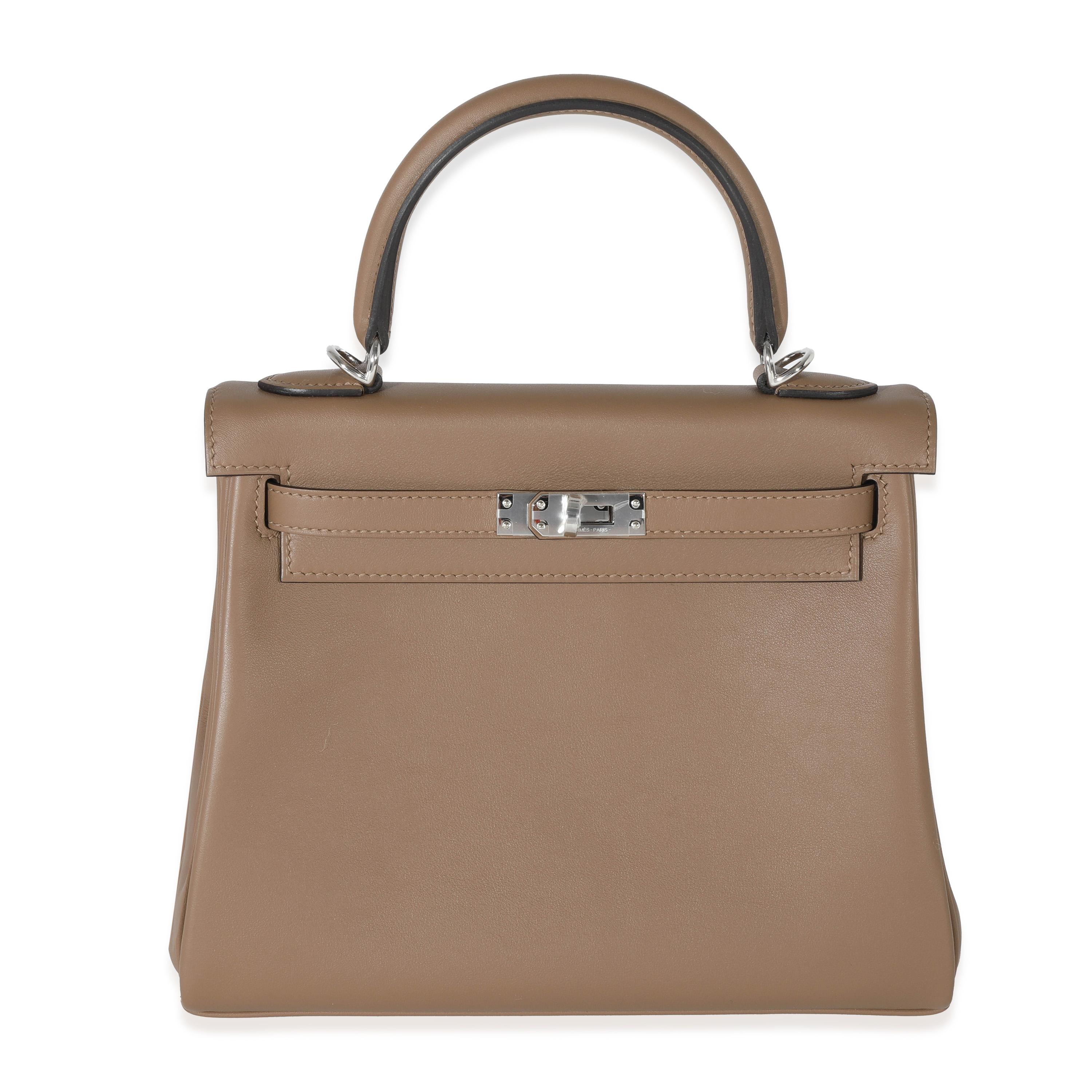 Hermes Swift Beige De Weimar Retourne Kelly II 25 PHW For Sale 3