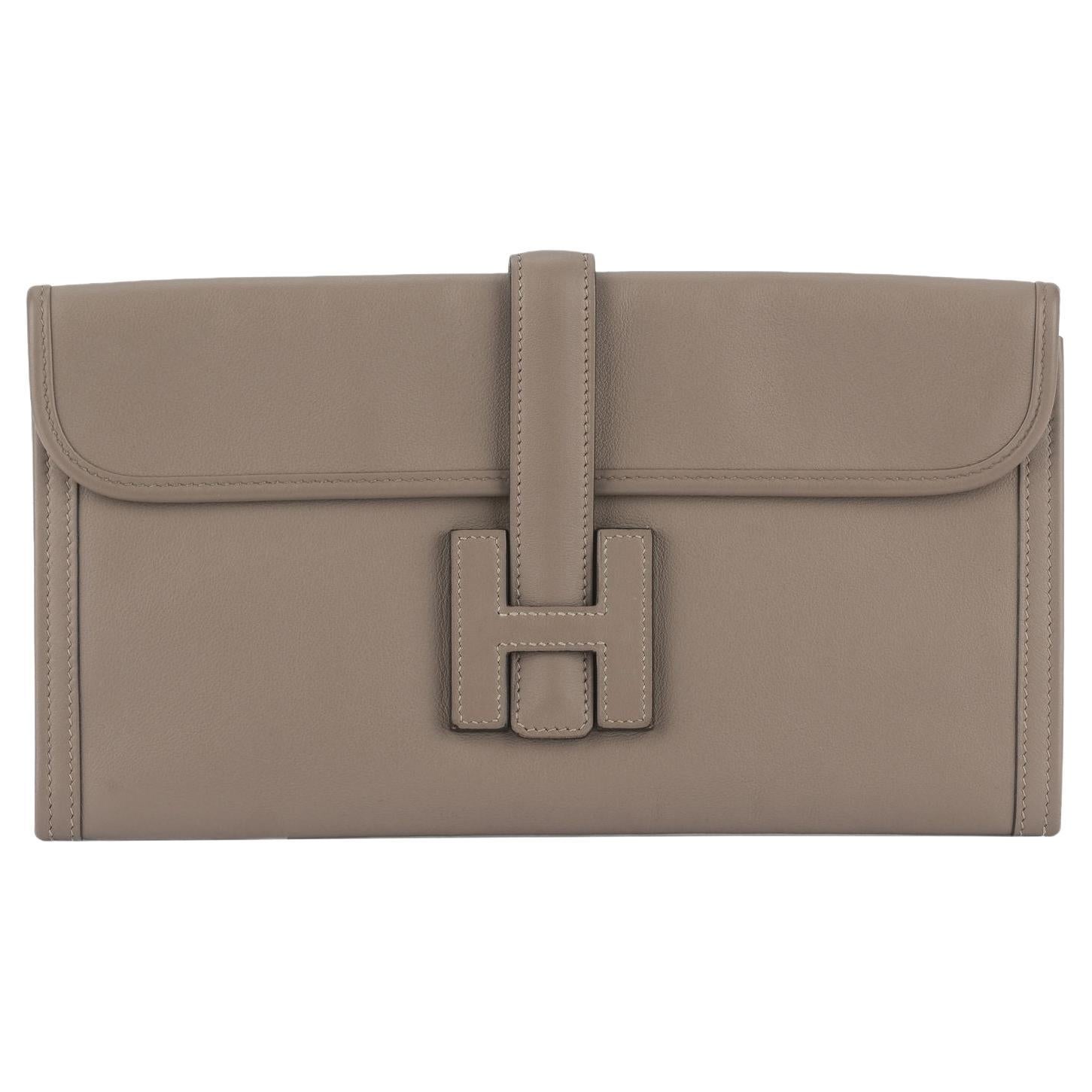 Hermès Swift Jige Elan 29 Clutch Etoupe