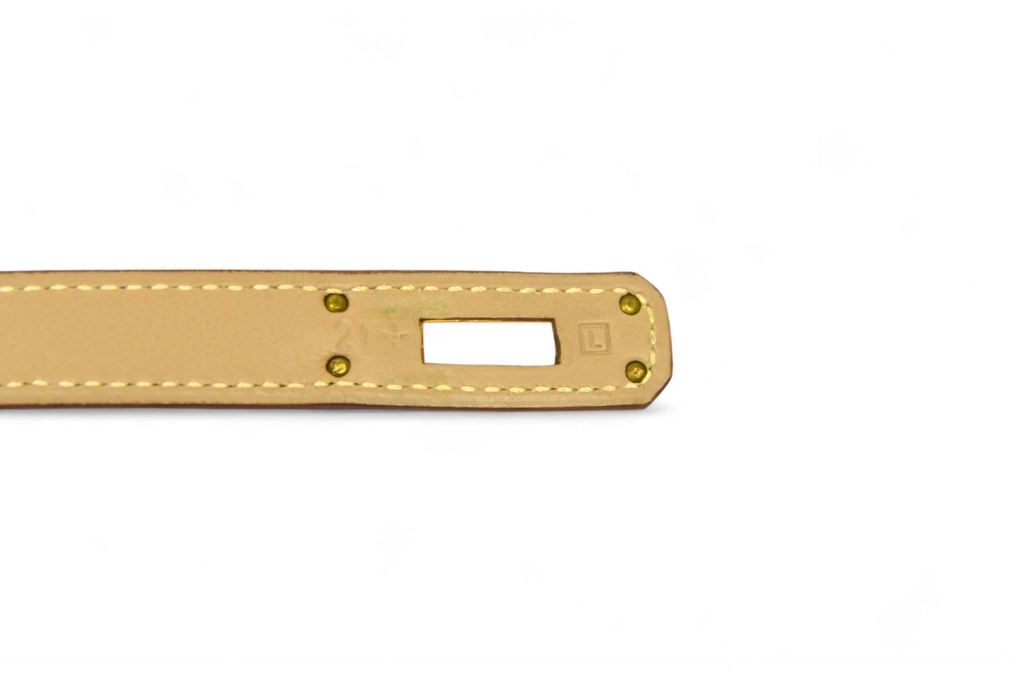 Hermès Swift Kelly Longue Clutch Pochette Parchemin  Gold HW & Classic Lock 2