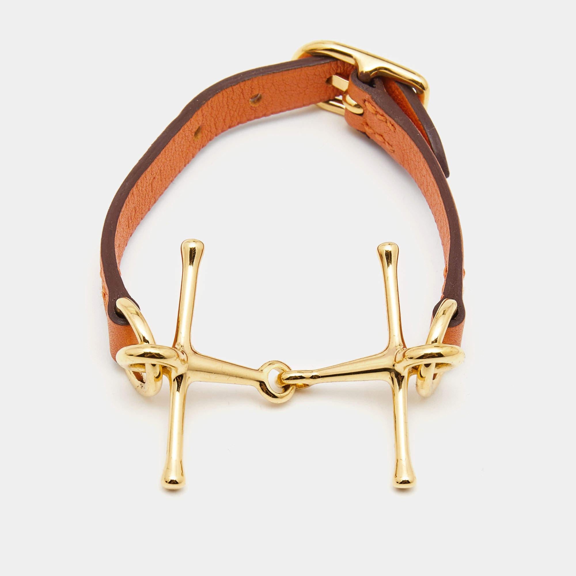 Elevate your wrist with this Hermes women's bracelet. Meticulously crafted, it exudes elegance and luxury with premium materials, exquisite detailing, and a timeless design, making it the perfect statement piece.

