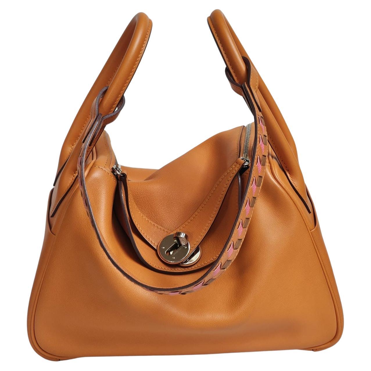 Hermes Swift Orange Lindy 26 Tressage Bag