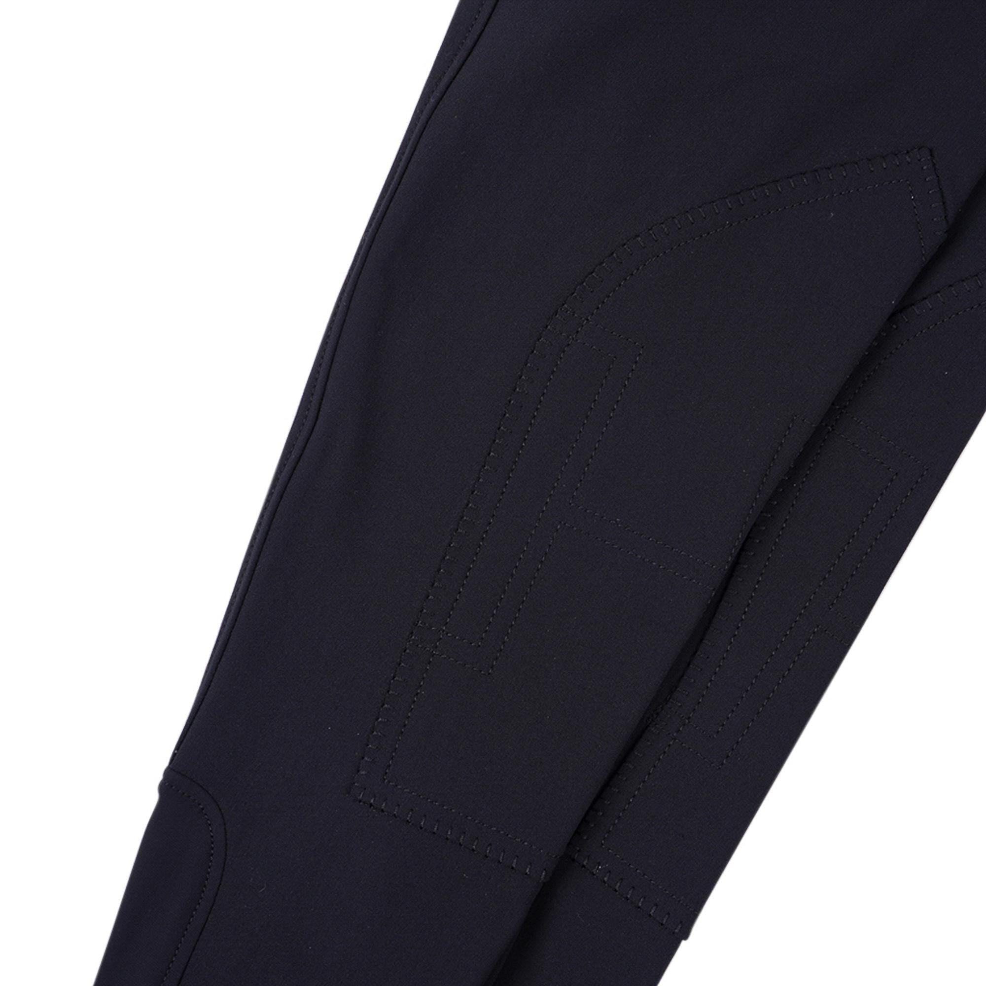 Hermes Swing Dressage Breeches Pant Black / Orange Trim 38/ 4 For Sale 1