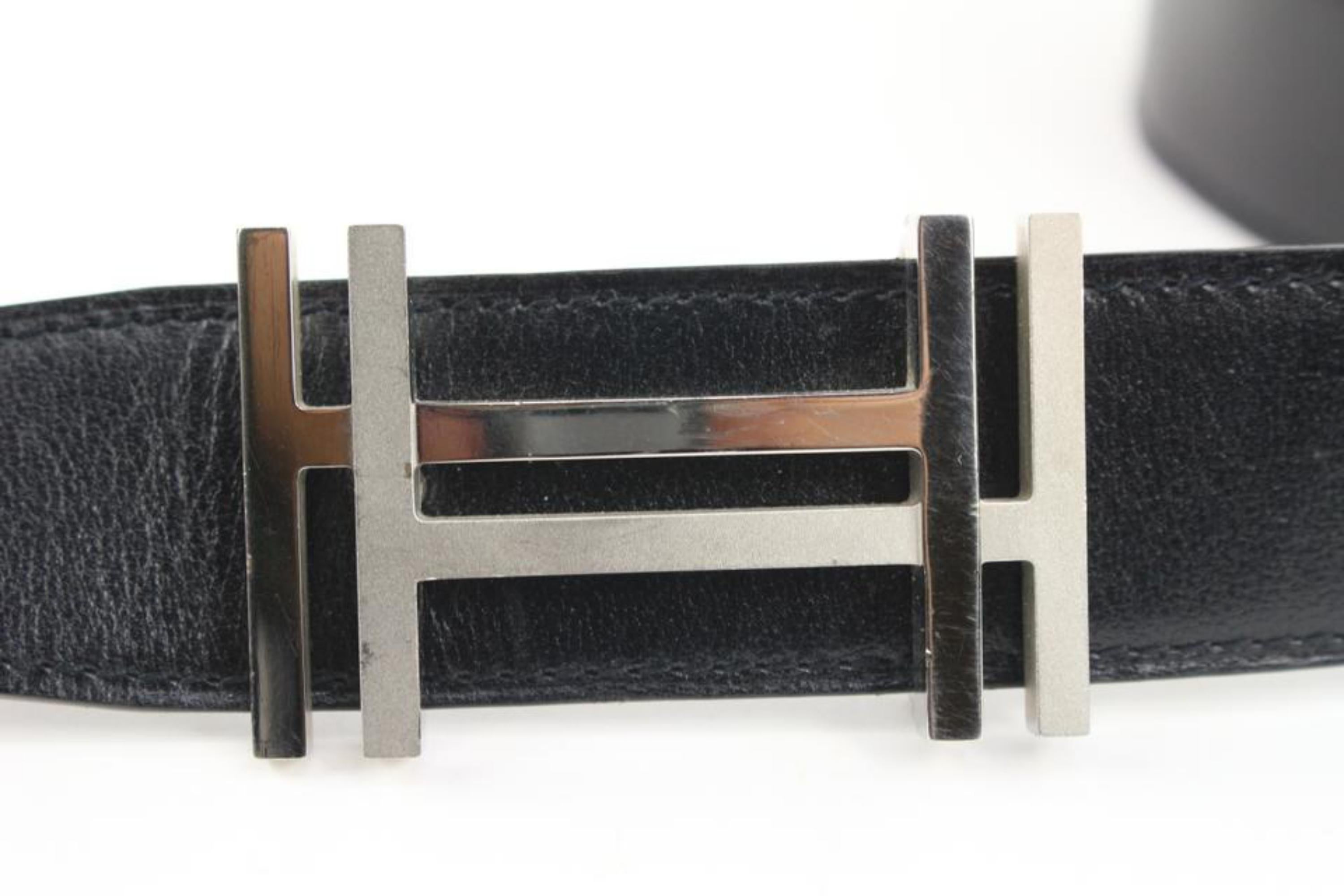 Hermès Sz 85 H Au Carre Reversible H Logo Belt Kit 76h218s In Excellent Condition In Dix hills, NY