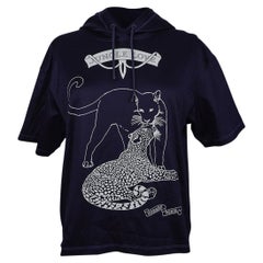 Hermes T-Shirt Hooded Jungle Love Marine / White 40 / 88