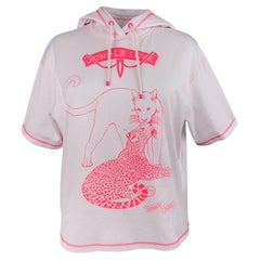 Hermes T-Shirt Hoodie Jungle Love Rose Porcelaine Coton 40 / 8