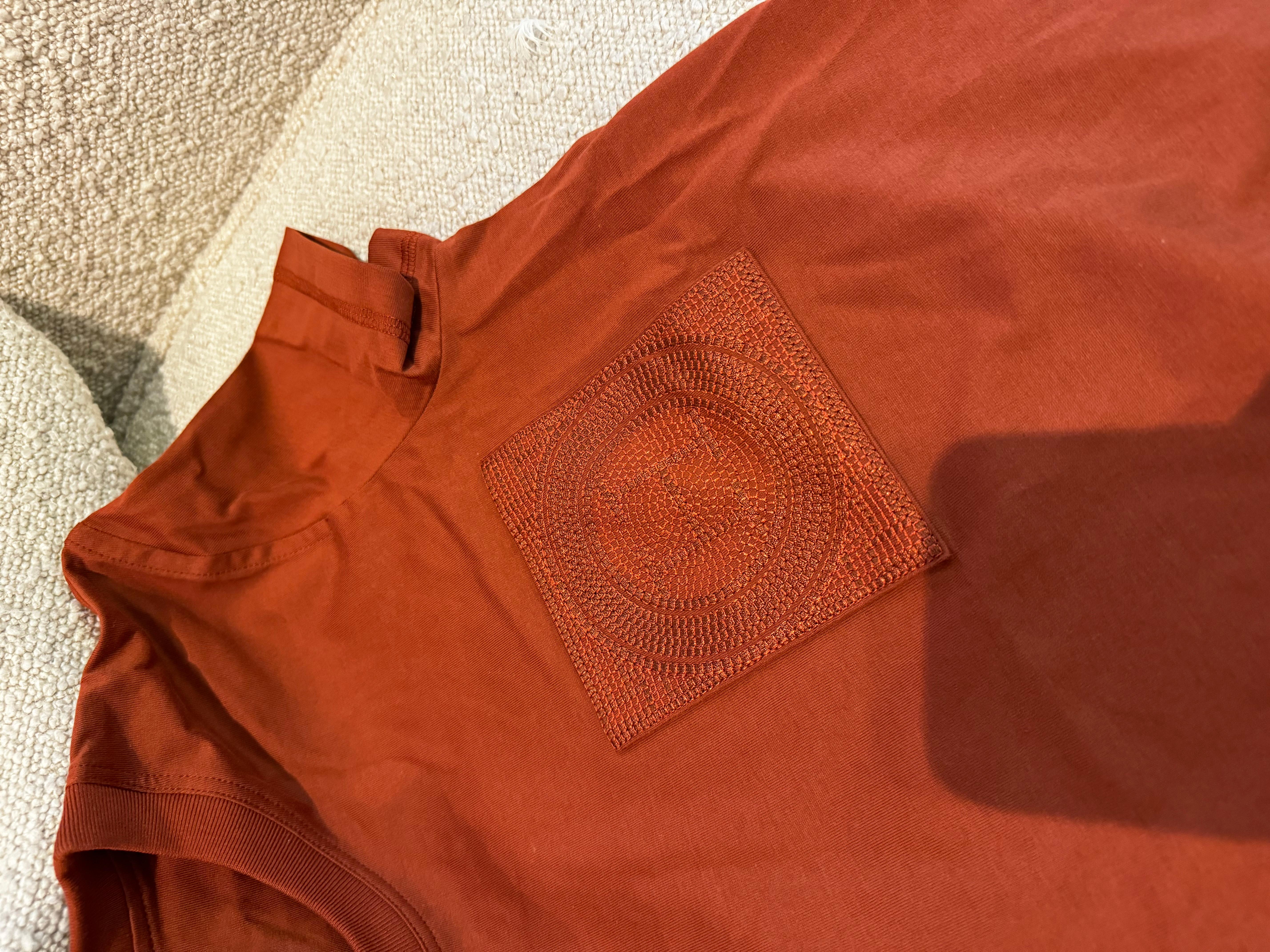 Hermes t-shirt in plain cotton jersey In New Condition For Sale In London, England
