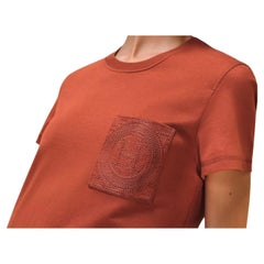 Hermes-T-Shirt aus einfarbigem Baumwoll-Jersey