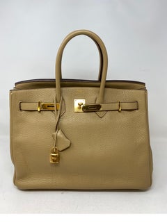 Hermes Tabac Tan Birkin 35 Bag