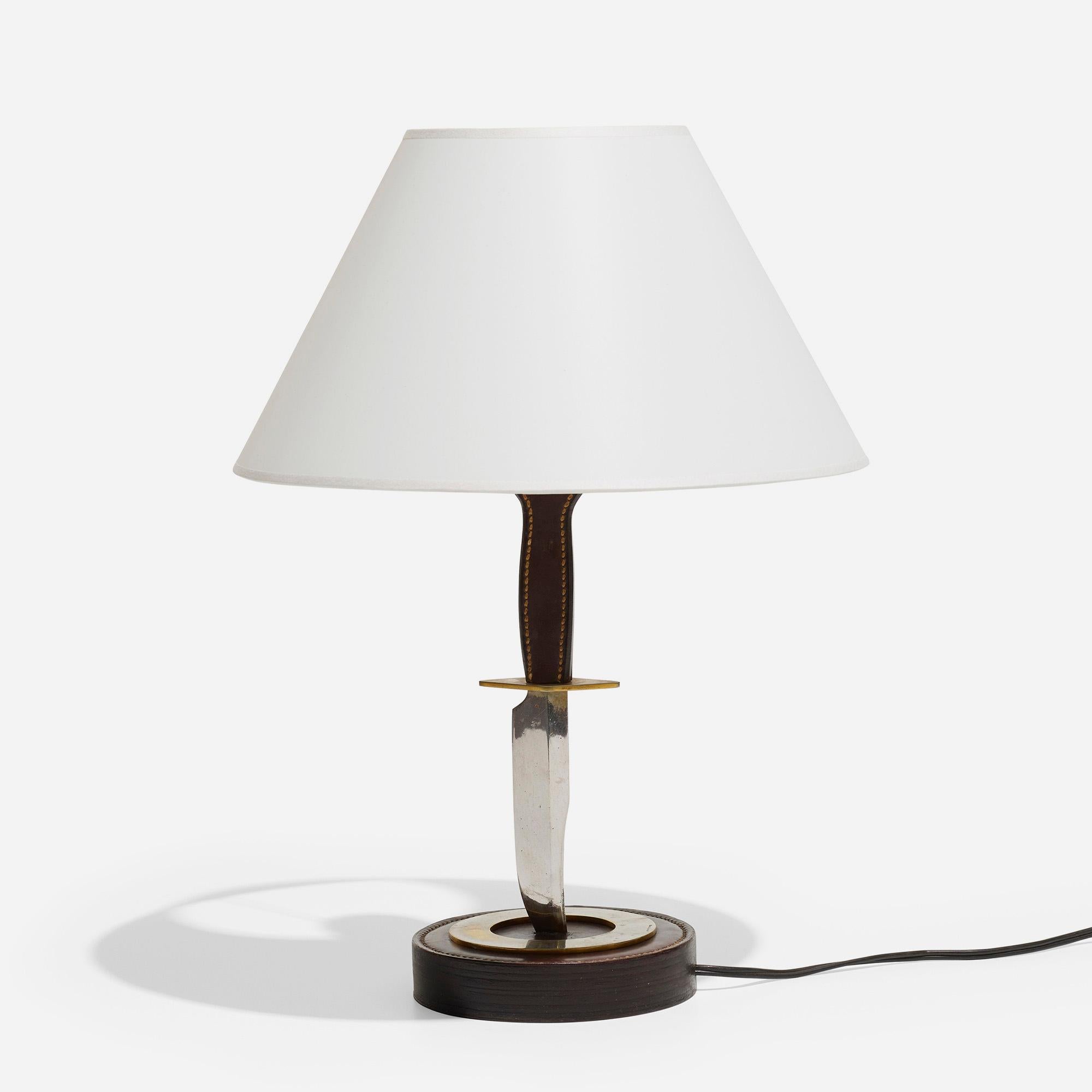 Plated Hermès Table Lamp