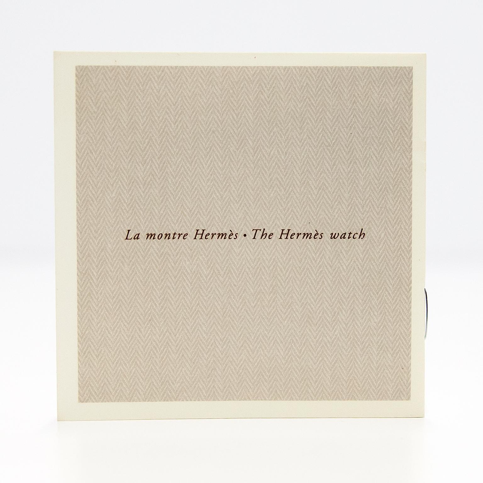 Hermès Table Steel Black Leather Alarm Clock 5