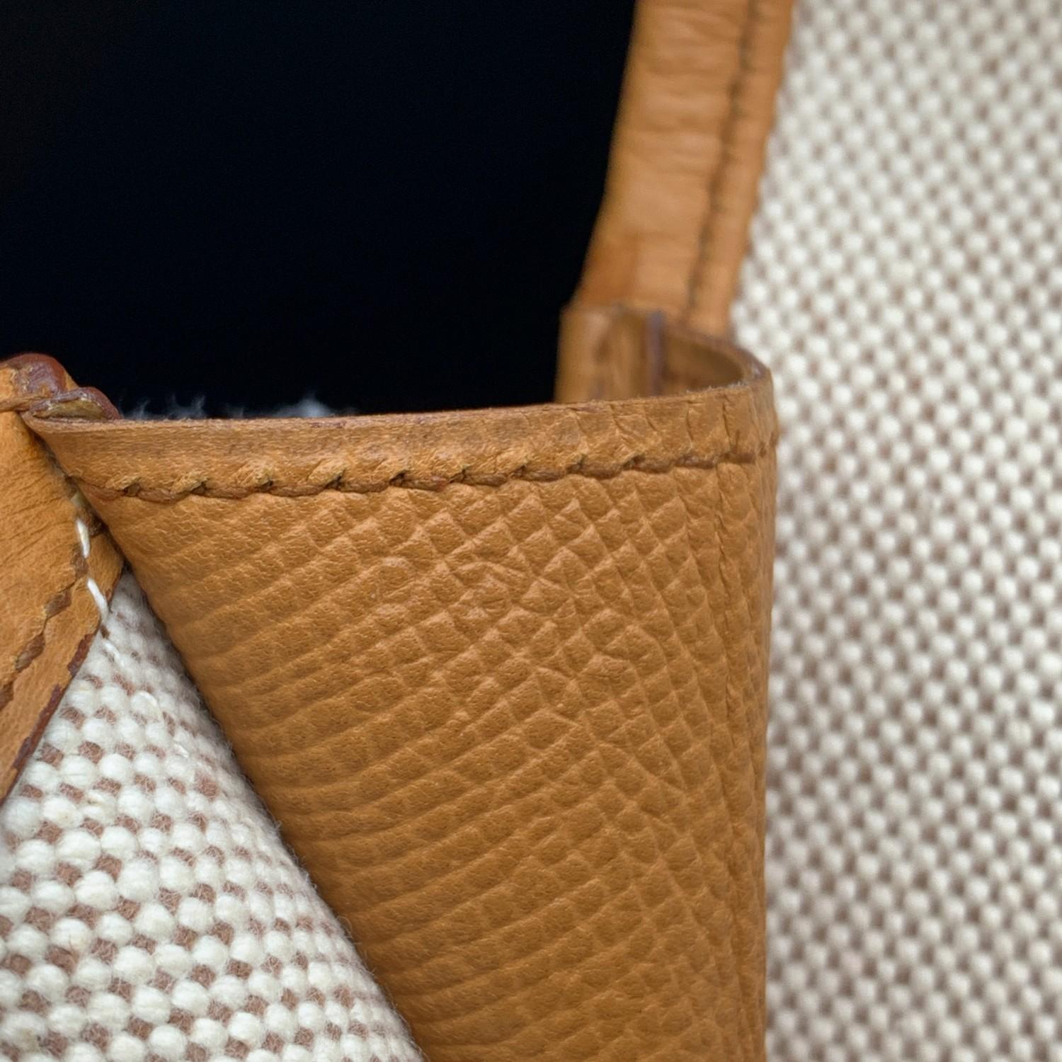 Hermes Tan Beige Leather Jige 29 cm Clutch Bag Pochette Handbag 4