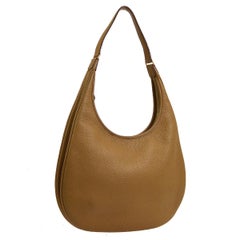 Hermes Tan Cognac Leather Carryall Hobo Shoulder Bag