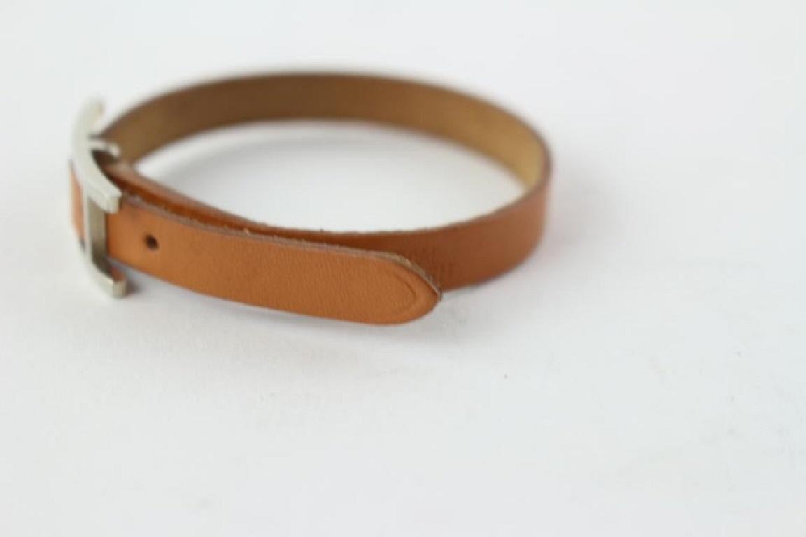 Hermès Tan Hapi Brown Leather Api Bracelet 9hz0831 Belt 8