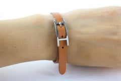 Hermès Tan Hapi Brown Leather Api Bracelet 9hz0831 Belt