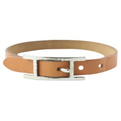 Hermès Tan Hapi Brown Leather Api Bracelet 9hz0831 Belt