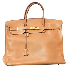 Hermes Tan Leather Birkin Bag, 40 CM