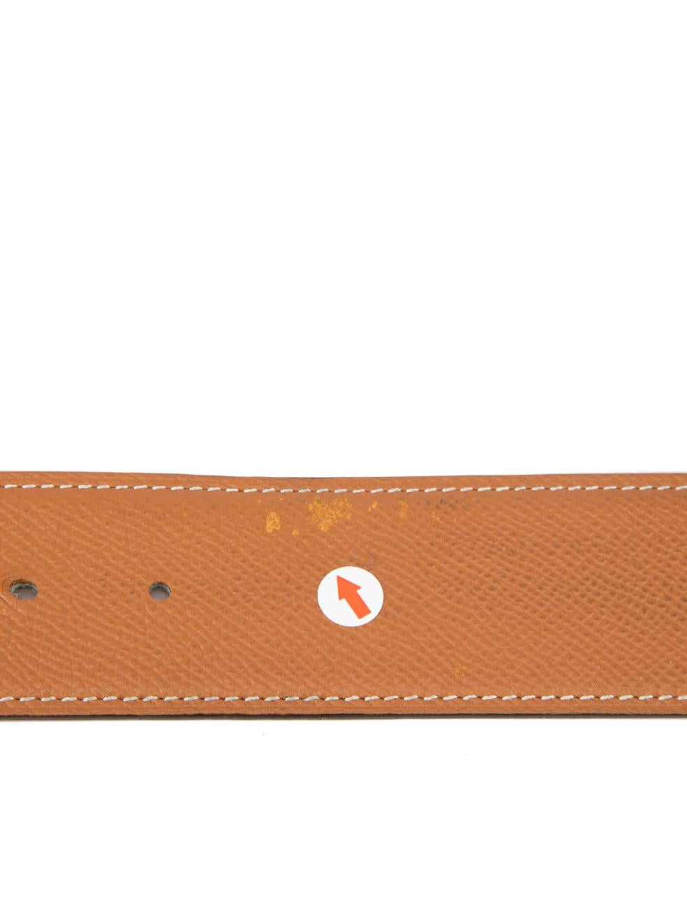 Hermès Tan Leather Brass ‚ÄôH‚Äô Buckle Belt 1
