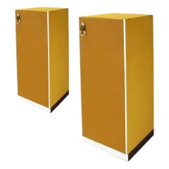 Commodes à tiroirs en cuir fauve Hermès, Armoires, Guido Faleschini, Italie, années 1970