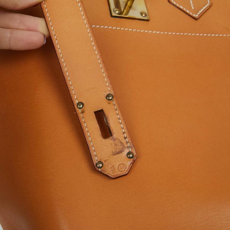 Hermes Tan Leather HAC 50 Gold Birkin Bag  3