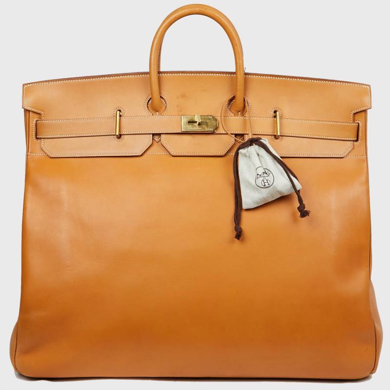 Hermes Tan Leather HAC 50 Gold Birkin Bag  4