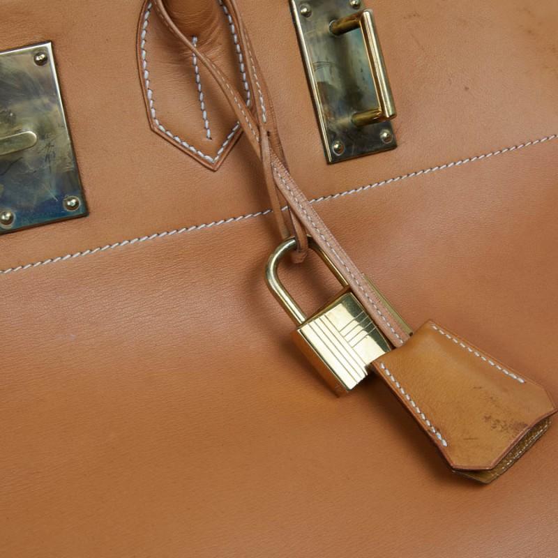 Hermes Tan Leather HAC 50 Gold Birkin Bag  2