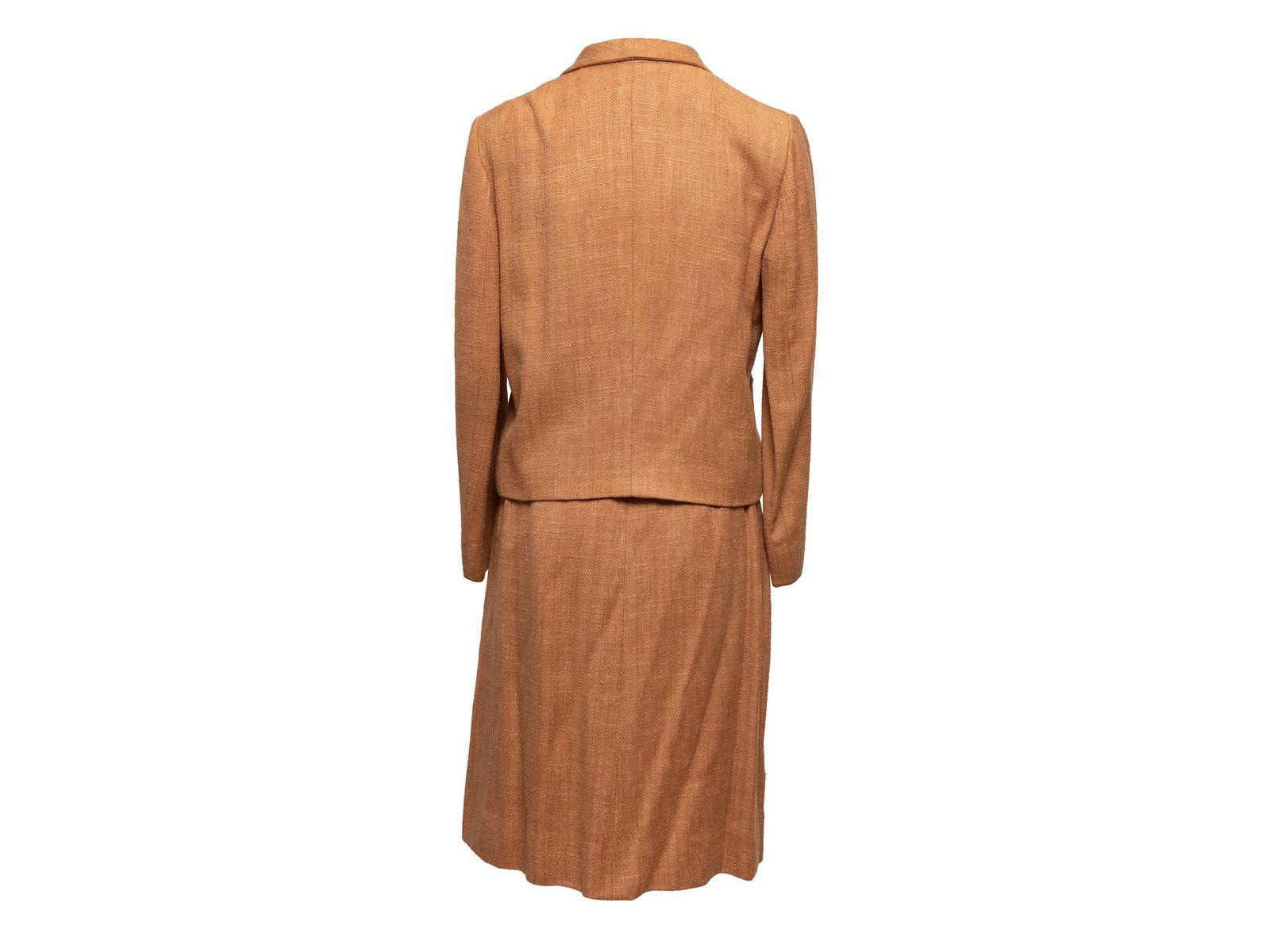 Hermes Tan Tweed Skirt Suit 7