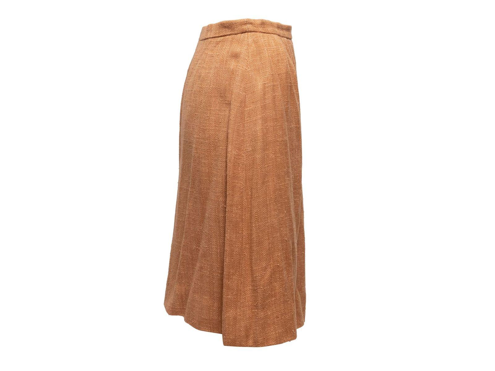 Hermes Tan Tweed Skirt Suit 1