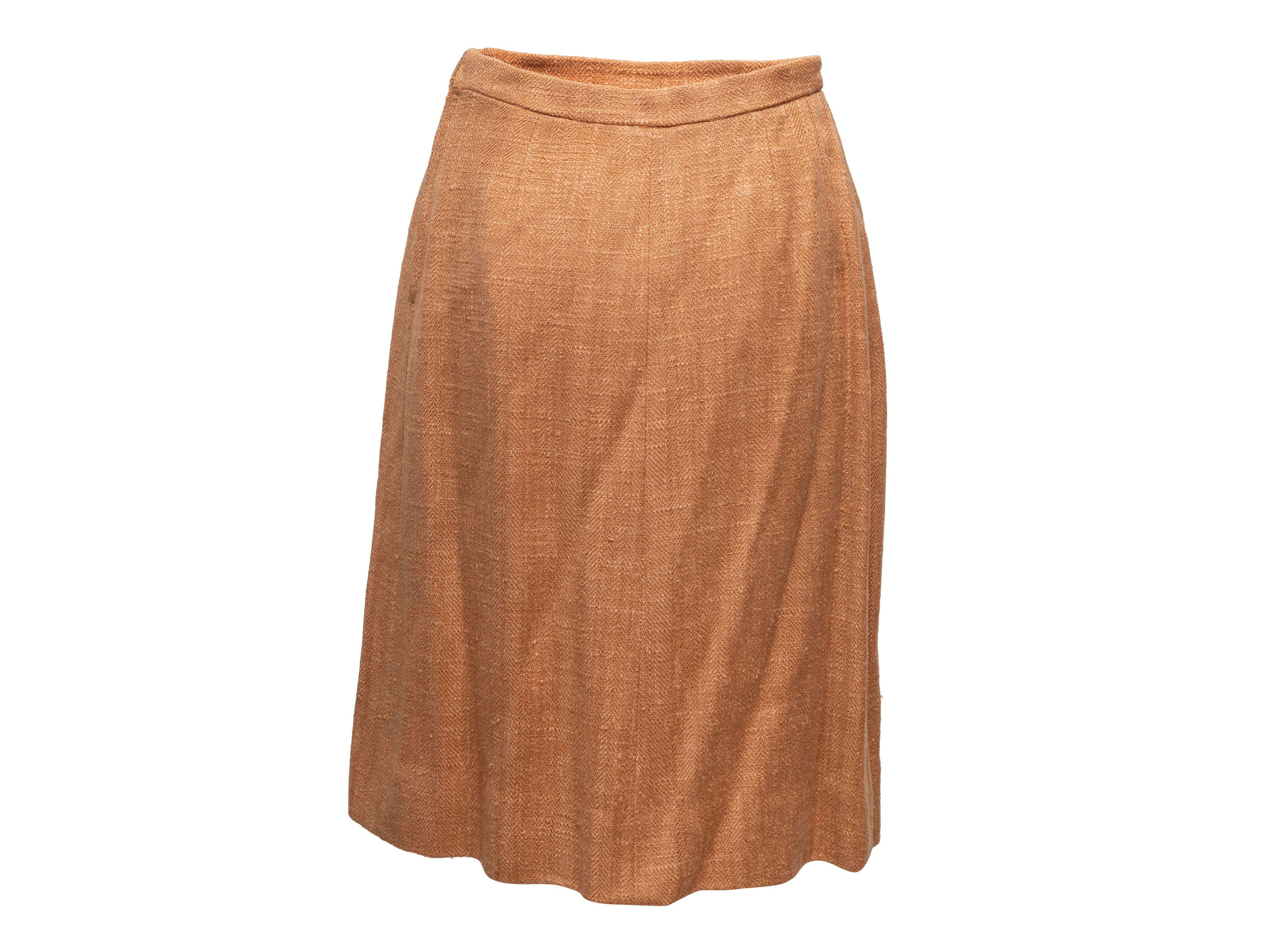 Hermes Tan Tweed Skirt Suit 2