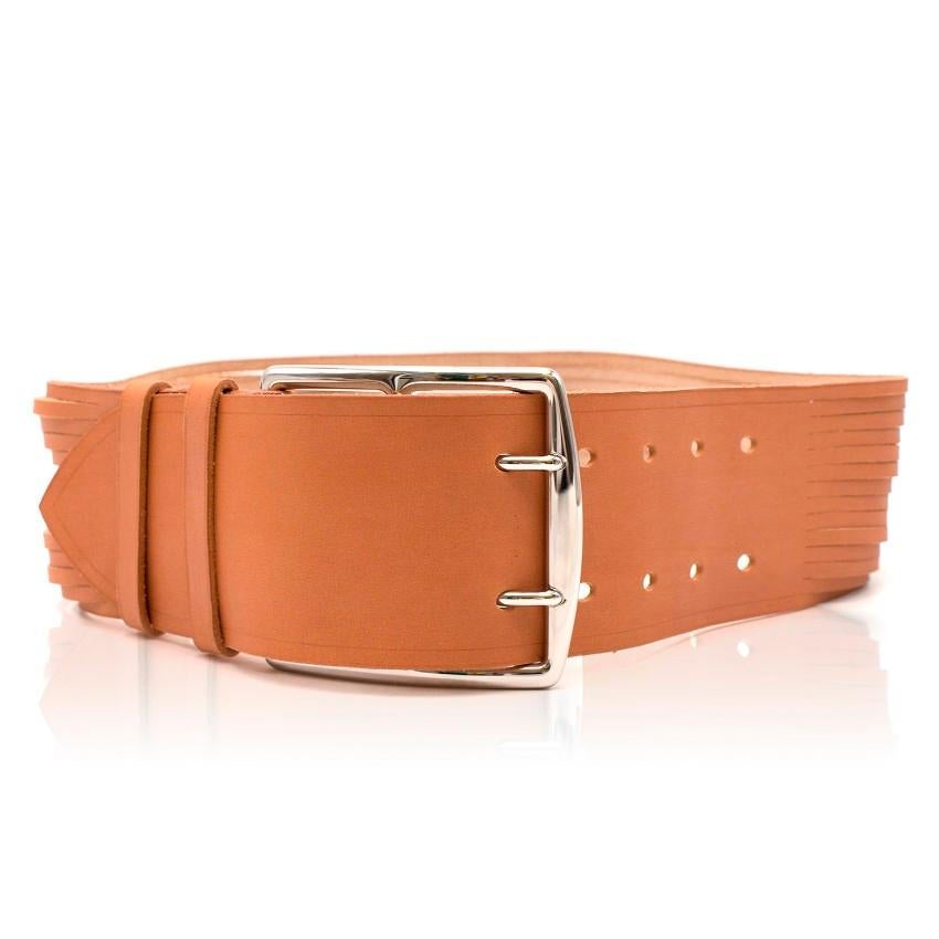 Hermes Tan Wide Belt 

-Wide leather belt
-Silver-tone hardware
-Five holes for buckle fastening

Please note, these items are pre-owned and may show signs of being stored even when unworn and unused. This is reflected within the significantly