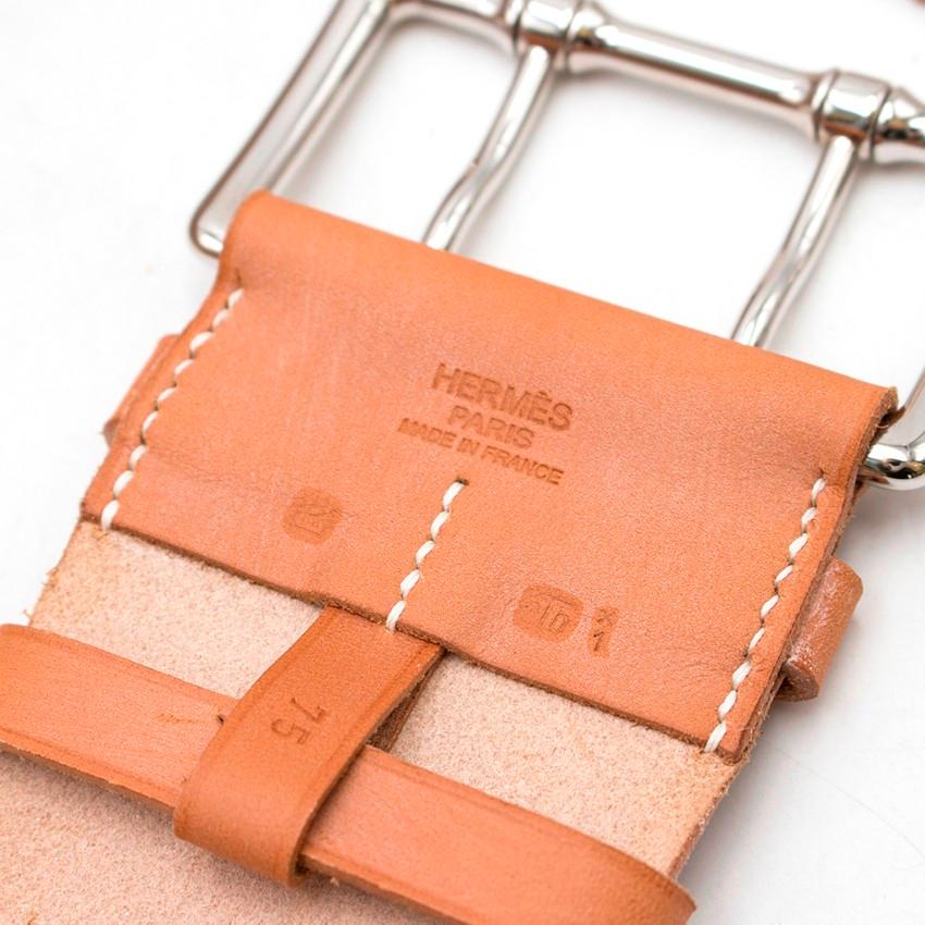 Hermes Tan Wide Belt  2