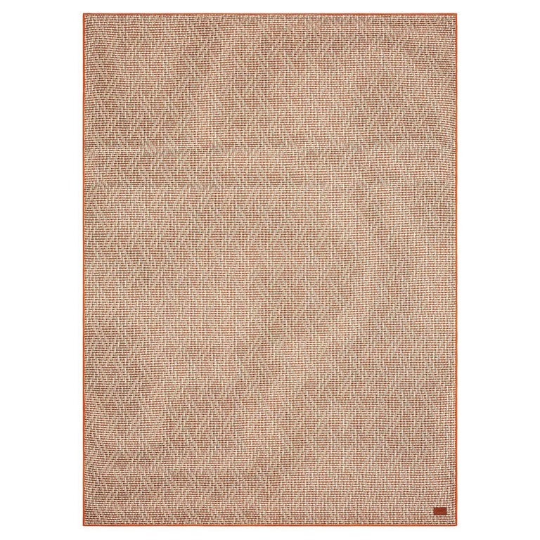 Hermès Tangerine/Natural Cashmere And Suede Goatskin PiqueNique