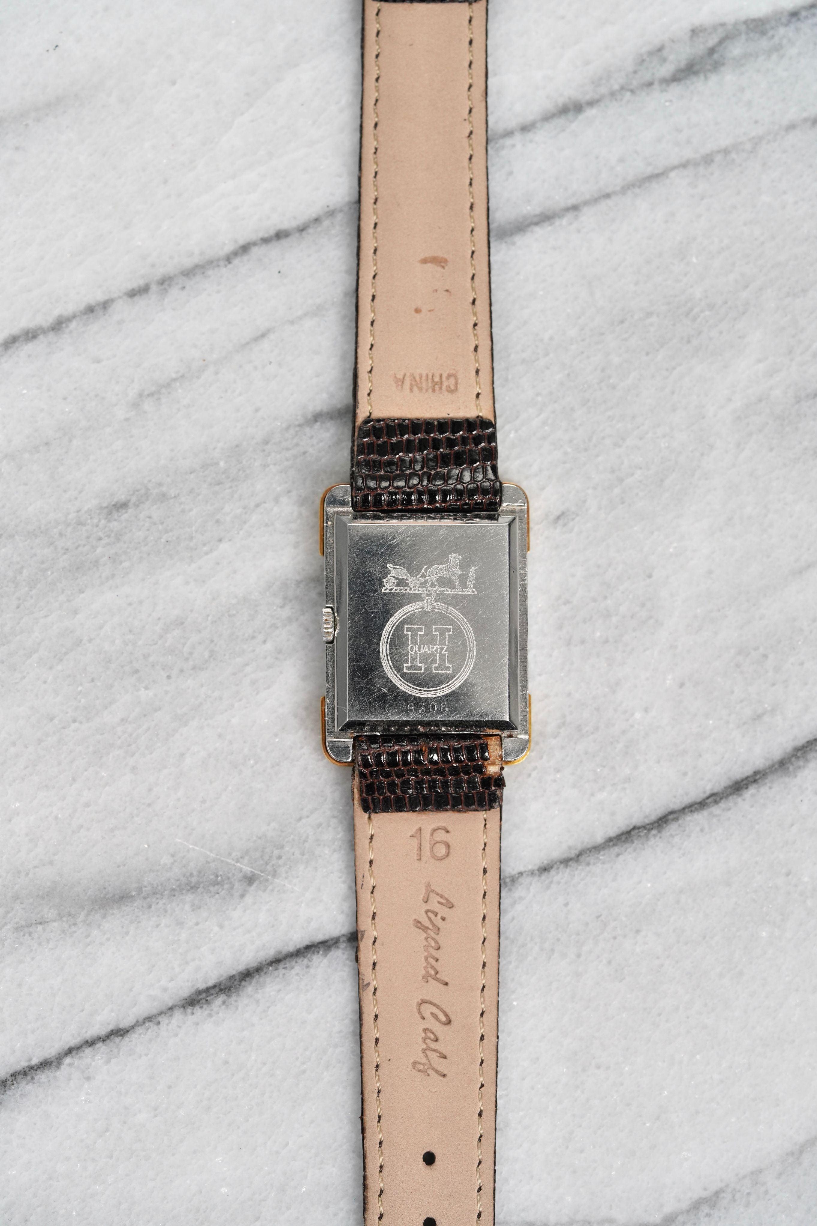 Montre Hermes Tank en acier inoxydable, années 1970-80 Unisexe en vente