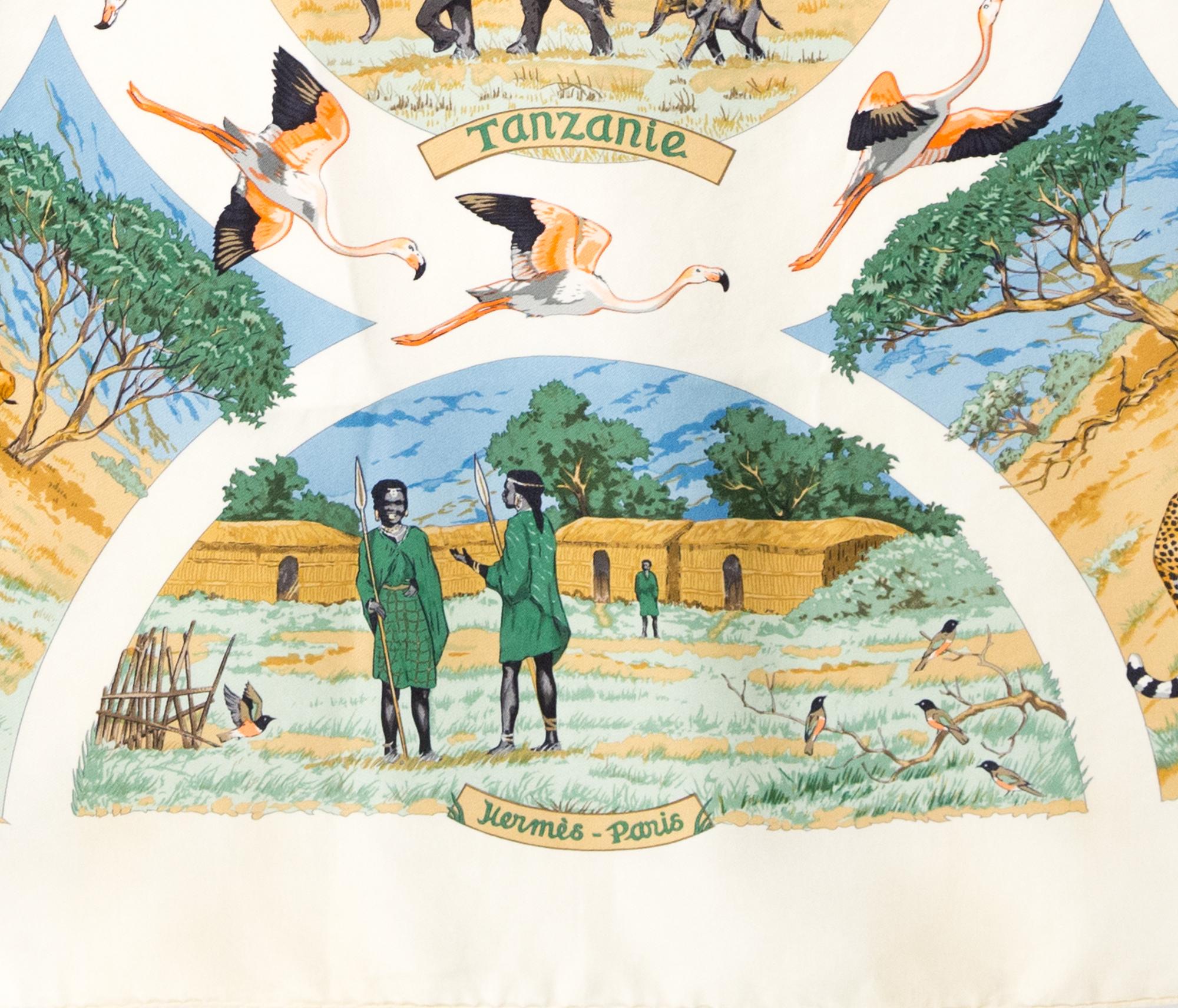 Hermes Tanzanie by Robert Dallet Silk Scarf 2